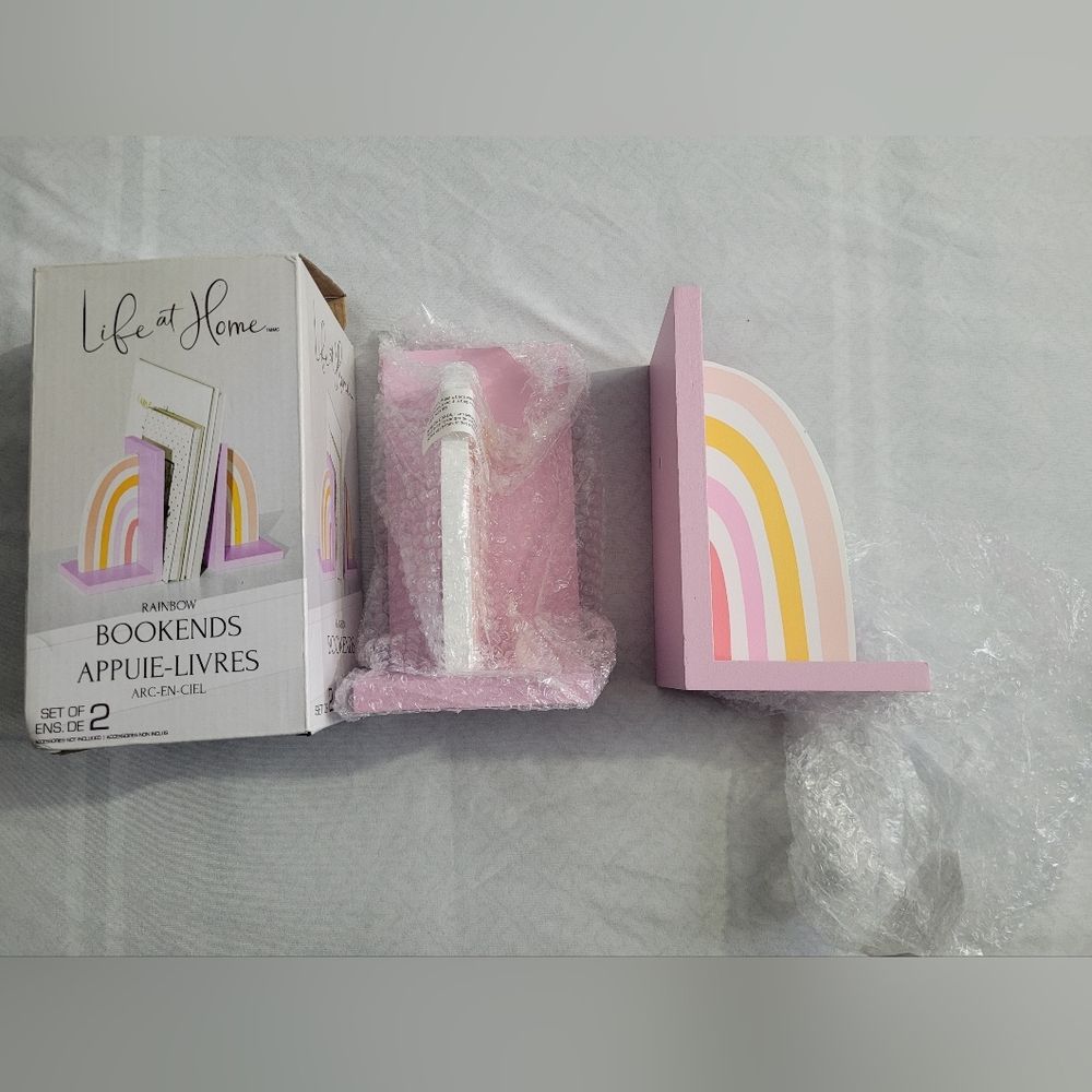 Rainbow Bookends NIB